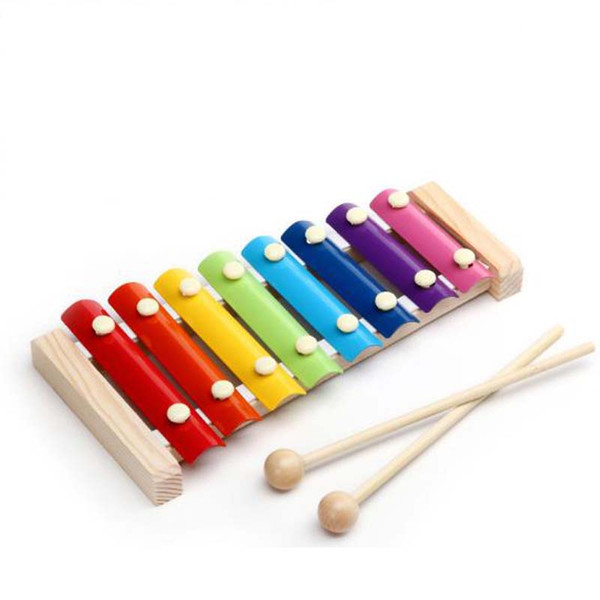 New Infant Childen Puzzle Intelligence Toys Baby Music Toys Wooden Hand Knocking Octave Knock Piano for Sale