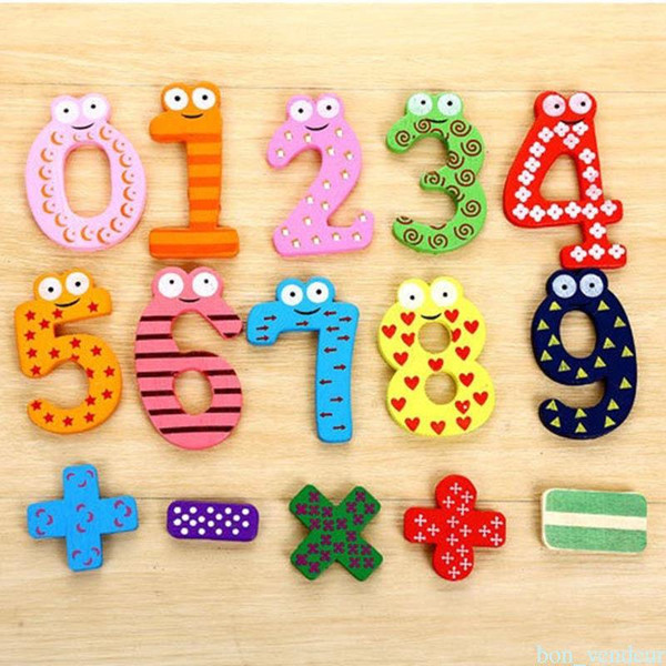 Fridge Magnet Stickers toy Intellectual Development W/ Number Pattern 0~9 Blocks