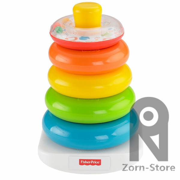 Zorn toys Store-Fisher Price Rock-a-Stack Rainbow Rings Early Learning Stackers Colorful Rock-a-stack Classic Sensory Baby Educational Toys