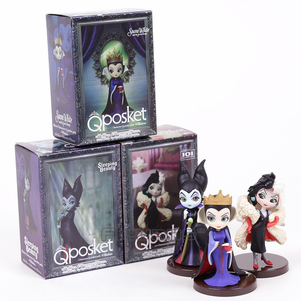 Q Posket Characters Snow White Evil Queen Villains Pvc Figures Toys 3pcs/set 8~9cm J190507