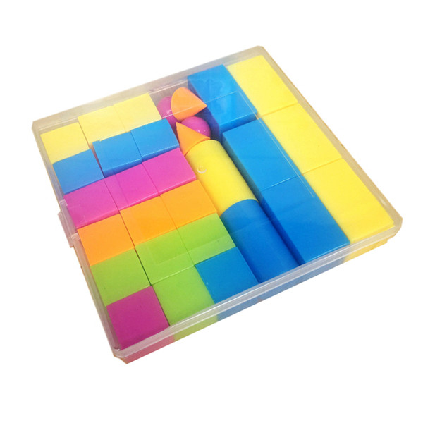 learning toy suzakoo Teaching aid tools pupils rectangular cube geometry set maths color shape puzzle intelligence toy