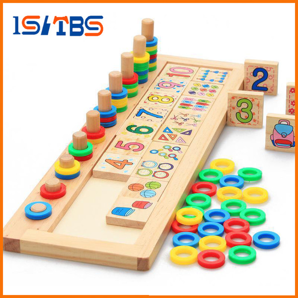 Hot Sale Children Wooden Montessori Materials Learning To Count Numbers Matching Early Education Teaching Math Toys