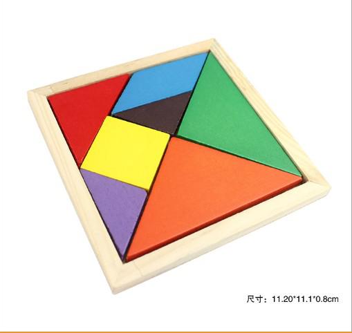 Children jigsaw puzzle tangram puzzle Tangram Wooden Bricks Blocks Building Sets & Blocks