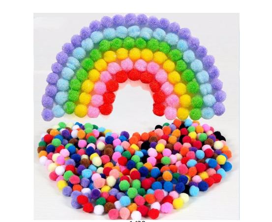 2018 New Funny Per Lot Plush 10-3mm Early Learning Educational Ecofriendly DIY Soft Pompoms Kids Toys