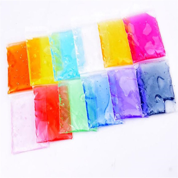 Rubber Mud Toys 1Set/12 Color Clay Slime DIY Crystal Mud Transparent Magic Plasticine Kid Toys Argila de plastilina