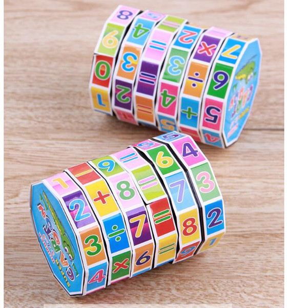 Addition and subtraction learning toys Plastic cylindrical children's puzzle toys digital magic cube play learning decompression toys