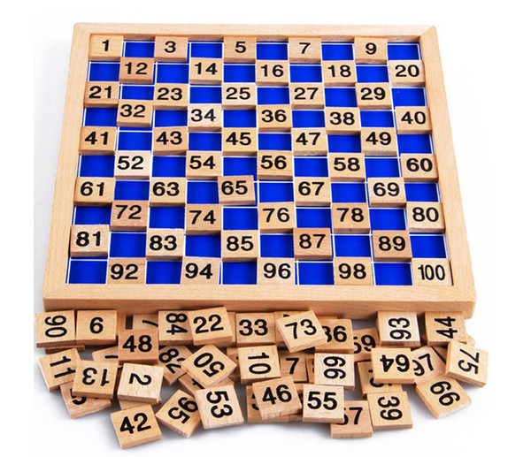 Montessori education wooden toys 1-100 digits cognitive toy math teaching logarithm version kid Early Learning gift