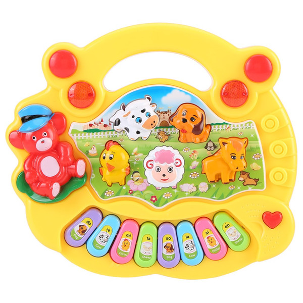 2018 Hot Sale Musical Instrument Toy Baby Kids Animal Farm Piano Developmental Music Educational Toys For Children Gift