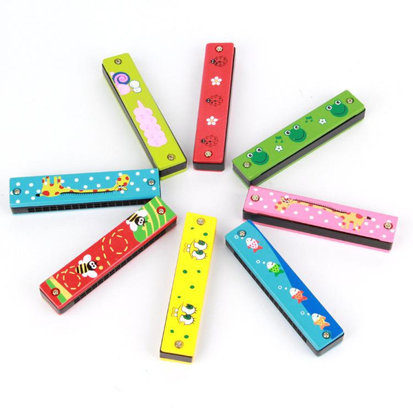 Nice T592 New Funny Wooden Harmonica Kids Music Instrument Educational Child Attractive Toy Band Kit Children baby toys Birthday Gift