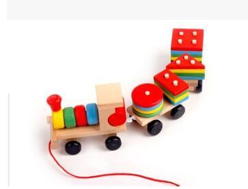 Wooden train toy Vehicles Wood Trains Model Toy Magnetic Train Great Kids Christmas Toys Gifts for Boys Girls 195