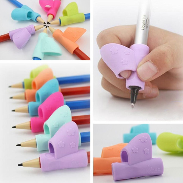 3pcs/set Magic Children Silicone Pencil Holder Pen Writing Aid Grip Posture Correction Device Tool Student Stationary Gift Toys