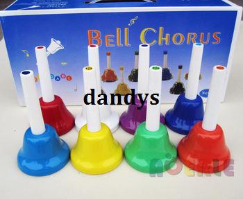 Free Shipping, Orff instruments eight sound clock child music equipment bell musical instrument rattles set