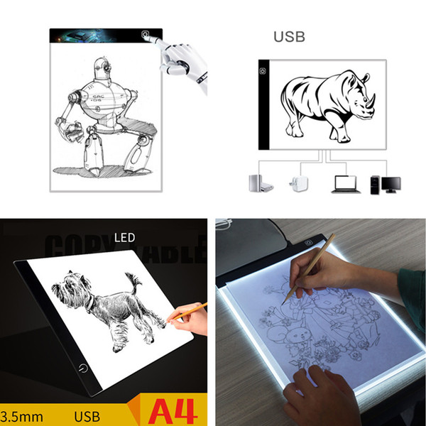 Led drawing board Copy table + USB cable set Led copy board Sketching Animation Universal USB interface LED Light Pad 2070