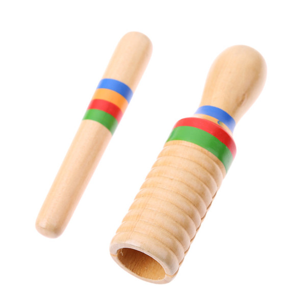 Kid Children Gift Sound Tube Wooden Crow Sounder Musical Toy Percussion Instrument Toy Musical Instrument Kids Educational Toys