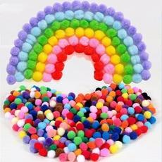 Funny Per Lot Plush 10-3mm Early Learning Educational Ecofriendly DIY Soft Pompoms Kids Toys