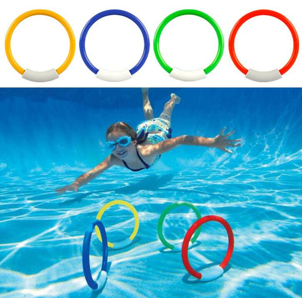 Child Kid Diving Ring Water Toys Underwater Swimming Pool Accessories Diving Buoys Four Loaded Throwing Toys 4 Pcs/Pack DHL 