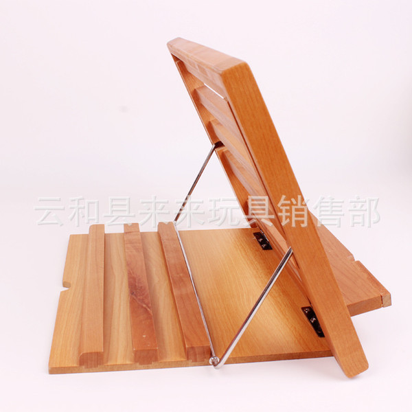 Wholesale wooden reading frame reading bookshelf reading frame notebook tablet bracket recipe rack large customizable children's gifts