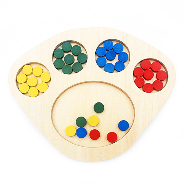 Teaching AIDS wood color classification chessboard children learning education toys and gifts