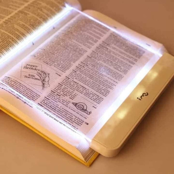 LED Book Light AAA Battery Easy Use LED Book Light 2.5mm Thickness Flat Panel Reading Night Lamp Adjust Portable Book Reading Light