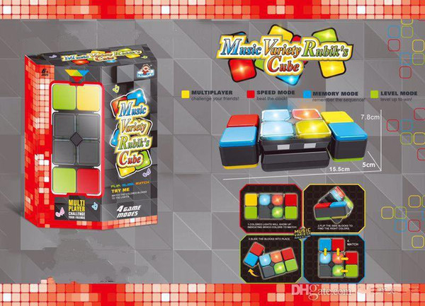 New music magic cube puzzle toys light emitting sound magic cube game machine parent-child interaction