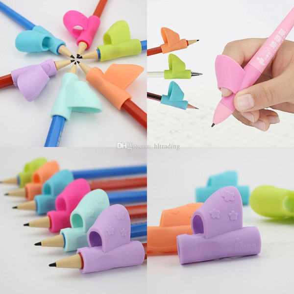 3pcs set Magic Children Silicone Pencil Holder Pen Writing Aid Grip Posture Correction Device Tool Student Stationary Gift Toys C5573