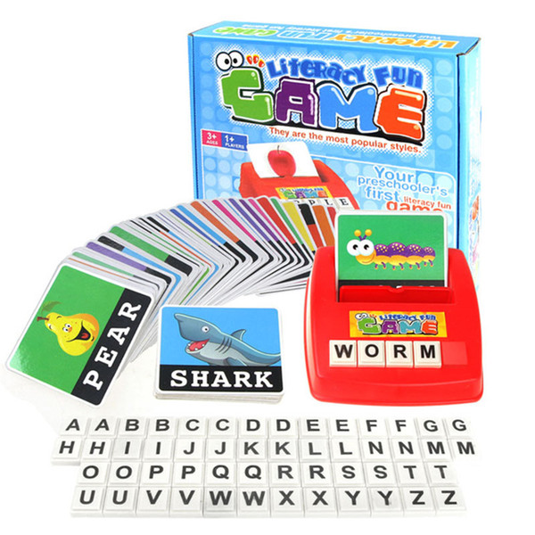 Children Learning English Word Puzzle Spelling Game Picture Flash Card Early Educational Toys For Baby Kids Gift