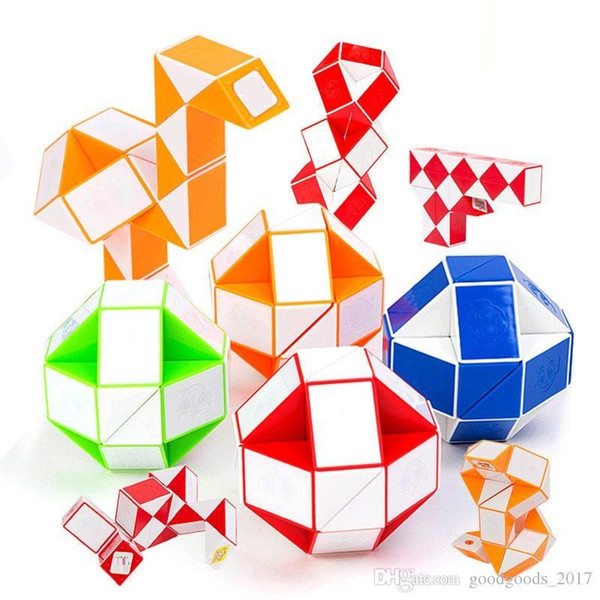 Mini Magic Cube New Hot Snake Shape Toy Game 3D Cube Twist Puzzle Toy Gift Random Intelligence Learning Toys Supertop Gifts M605