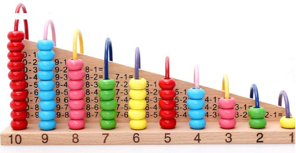 math toy counting game suzakoo Wooden math toys plate educational arithmetic mathematics subtraction method calculation Beaded frame