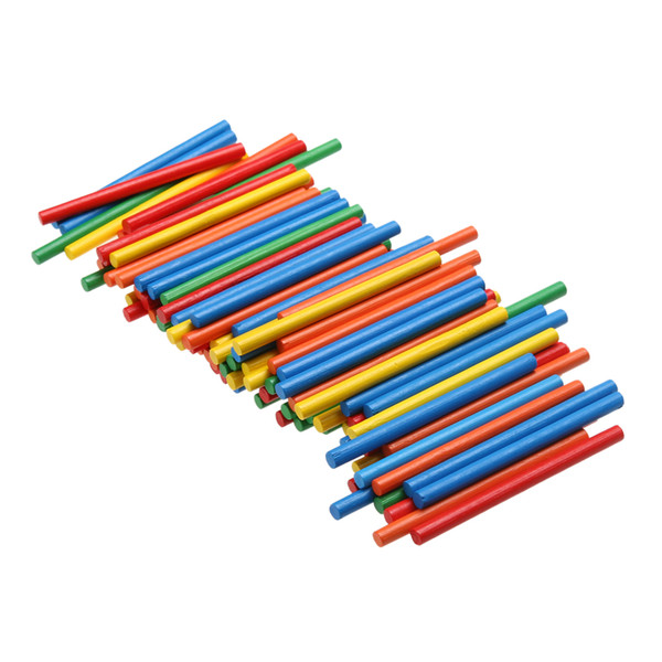 100pcs Colorful Bamboo Counting Sticks Mathematics Montessori Toys Teaching Aids Counting Rod Kids Preschool Math Learning Toy