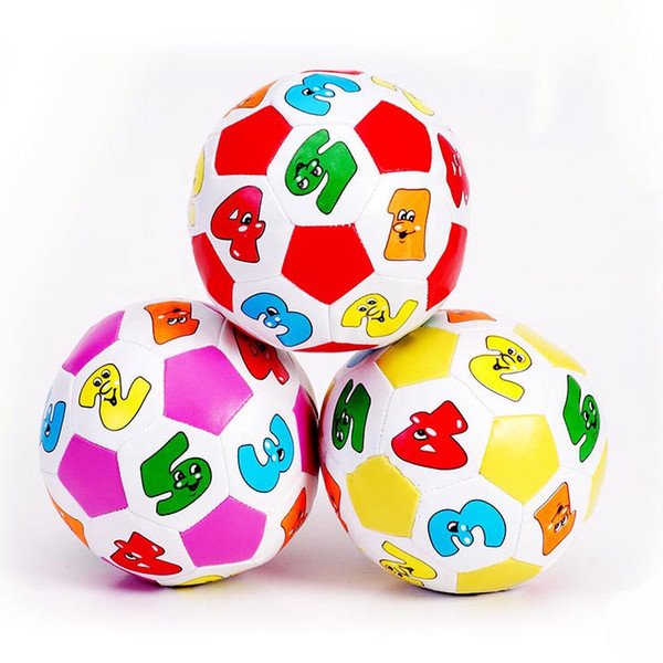 Colorful Baby Digital Football Math Counting Time Bell Ring Pre-school Kids Ball Toys Educational Children Learning Toys 12pcs/lot SD363