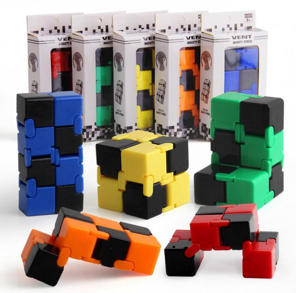 Fidget Infinity Cube fingertips Toy For Decompression Anxiety Toy Novelty and Gag Work Class or Home entertainment Multicolor choice Magic