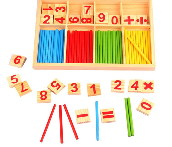 Wooden Counting Stick Mathematics Game Early Learning Educational Toy for Kid Free Shipping