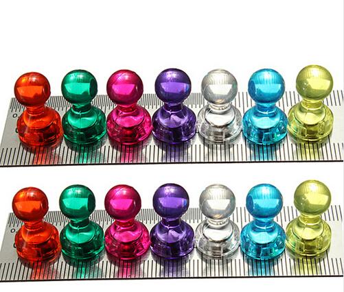 Strong Colored Magnetic button office DIY Whiteboard Random Color 100pcs Magnetic Thumbtacks Neodymium Noticeboard Skittle Pin