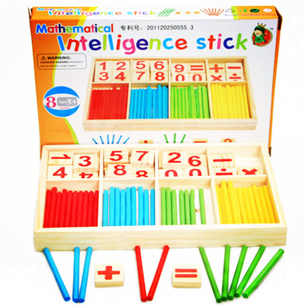 Wooden digital sticks for children,New kindergarten Montessori math teaching aids, baby early education digital stick toy.