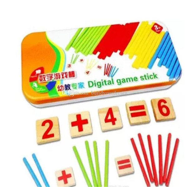 1Set Math Counting Toy Baby Toys Wooden Blocks Montessori Education Learning Toys Mathematical Intelligence Stick Building aa231-238 01