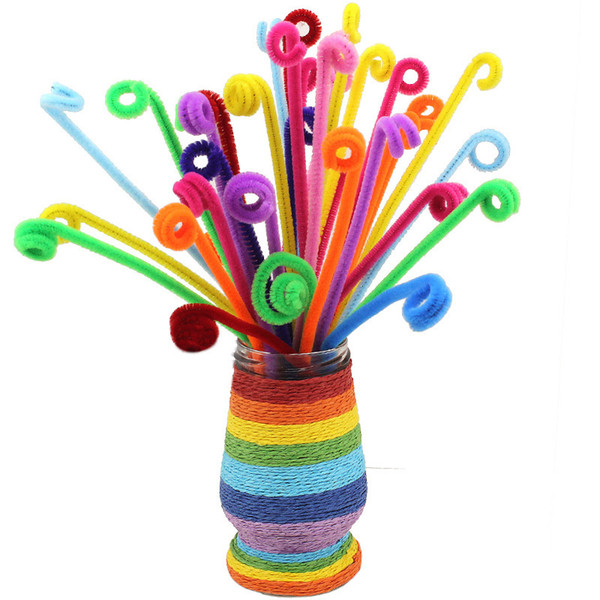 100pcs For Montessori Materials Chenille Children Educational Toy Crafts For Kids Colorful Pipe Cleaner Toys Craft