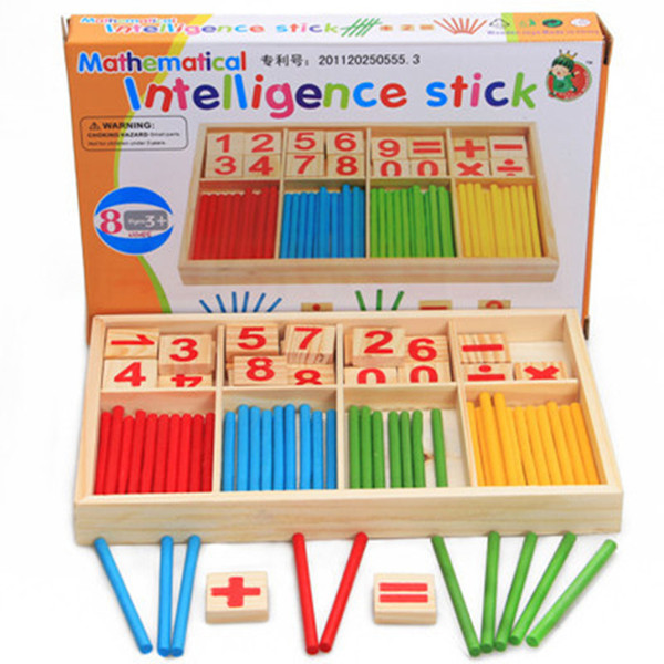 Montessori Toys Baby Puzzle Wooden Math Educational Toys Number Counting Sticks Toys Children Mathematics Teaching Wood Box