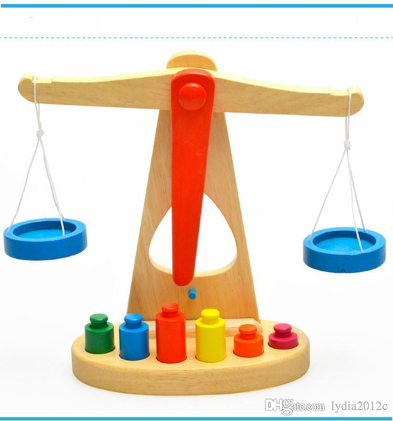 Wooden Toys 002 New Balance Scale Educations Libra Pendulum Early Learning Weight Child Kids Intelligence Toys OJR-060