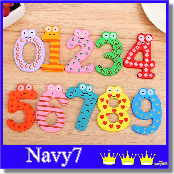 Creative Items Numbers Wooden Fridge Magnet Sticker Refrige Children's Toys Wooden Alphabet Fridge Magnets 15pcs/Set