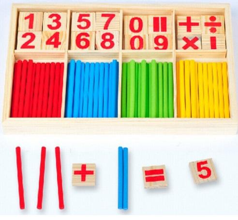 Hot Selling Baby Education Toys Wooden Counting Sticks Toys Clever toys Montessori Mathematical Baby Gift Wooden Box