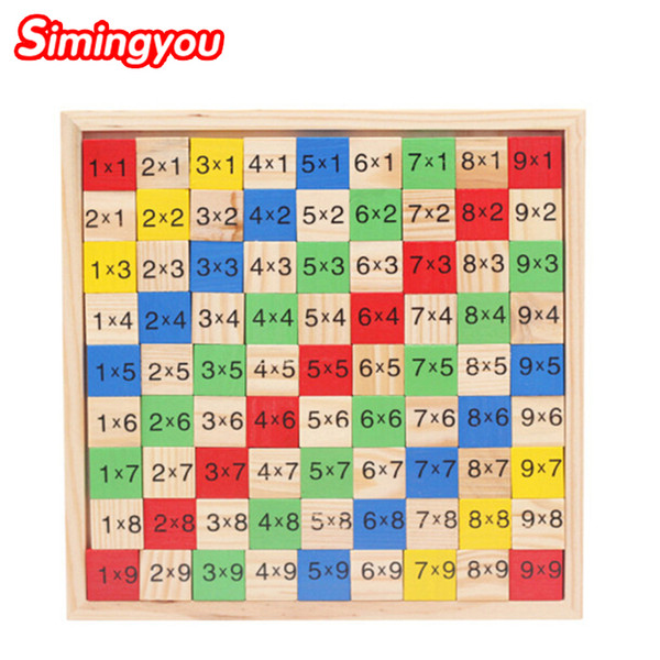 Simingyou Puzzle for Children Multi Purpose Digital Jigsaw Educational Montessori Wooden Math Counting Toys Free Shipping