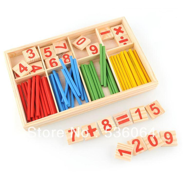 52 Counting Stick Wooden Mathematics Material Educational Toy for Kid Child shipping