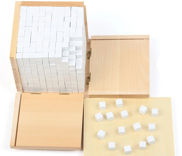 Wholesale- Baby Toy Montessori Volume Box with 1000 Cubes for Early Childhood Education Preschool Training Kids Toys Brinquedos Juguetes