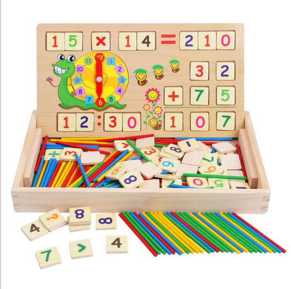 Kids Wooden Digital Intelligence Arithmetic Math Toys Baby Mathematics Counting Learning Toys for Children Teaching Aids