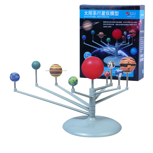 Free DHL DIY The Solar System Nine planets Planetarium Model Kit Science Astronomy Project Early Education For Children