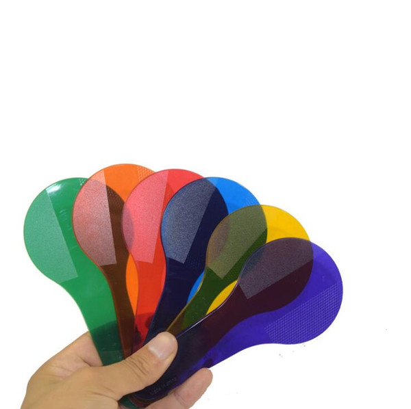 baby educational toy montessori plastic color board transparent racket shape toy for kids learning on light table 6pcs/set