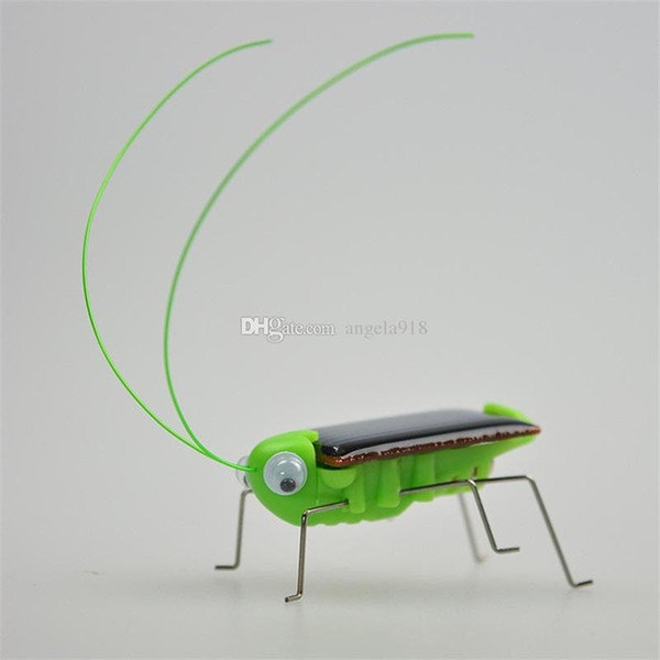 New Cute Solar Power Robot Insect Bug Locust Grasshopper Toy Solar Power Mini Toy Car Moving Racer Teaching Gadget C2090