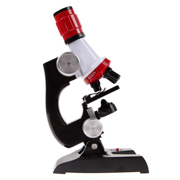 Kids Educational Microscope Kit Science Lab LED 100-1200X Toy Home School Interest Cultivation Child Boys Birthday Gift Present