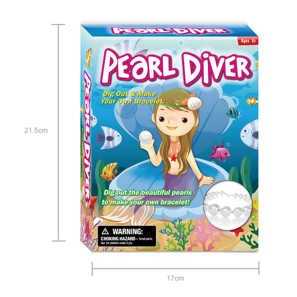 Science and Discovery Toys Archeology Toy Pearl Excavation Dig Kit For Kids, Dig Out The Pearls To DIY Your Own Bracelet