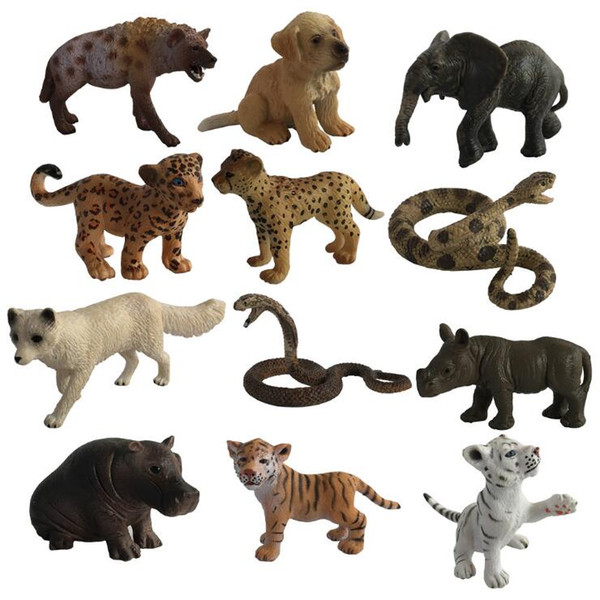 Original Wild Life Zoo Jungle Animals Model 31 Designs PVC Animals Model Toys Kids Educational Toys For Children Gift Kids Gifts LA536